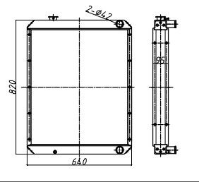 مشعاع حفارة كوماتسو PC120-6 | 840 ملم تجميع الوحدة الكاملة