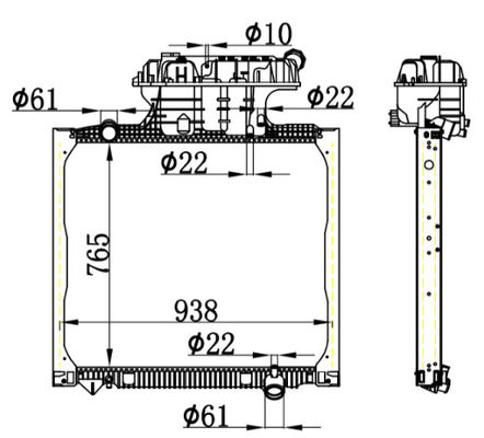 فضي اللون رجل Tga Radiator 81061016472 81061016510 81061016458 81061016468 81061006653 81061016518